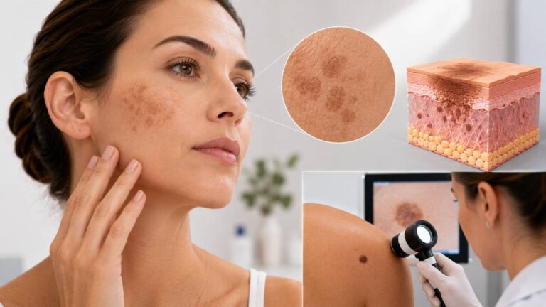 Manchas Escuras na Pele que Surgiram de Repente: O Que Pode Ser, Como &eacute; Feito o Diagn&oacute;stico e Quando Procurar um Dermatologista.